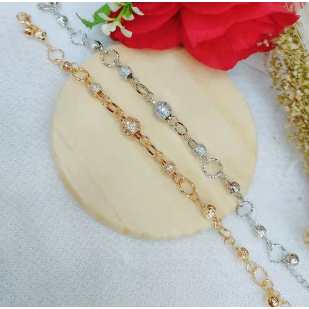 Gelang Xuping Bola Permata Lapis Emas Perhiasan B223