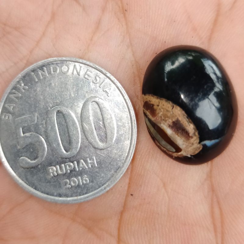 batu hitam super fosilan Ulin kalimantan bkn giok zamrud koleksi cincin pria wanita gelang kalung