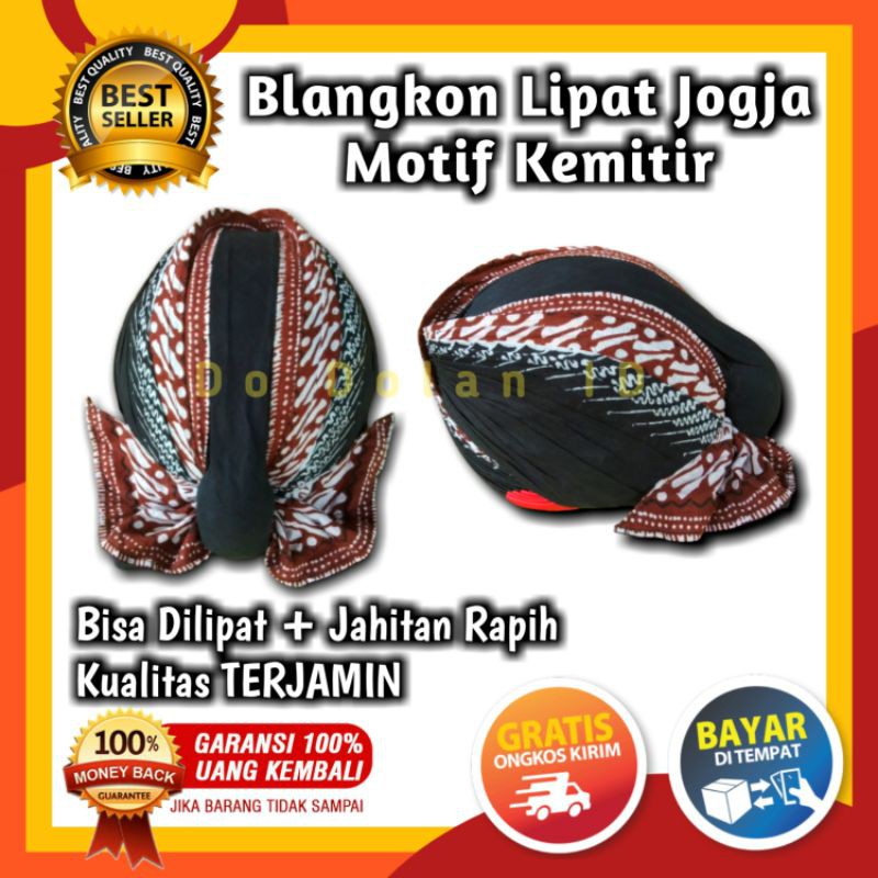 Blankon Jogja Lipat Belangkon Jawa Blangkon Batik Jogja Cuci Lipat Jebeh Motif Kemitir Murah COD