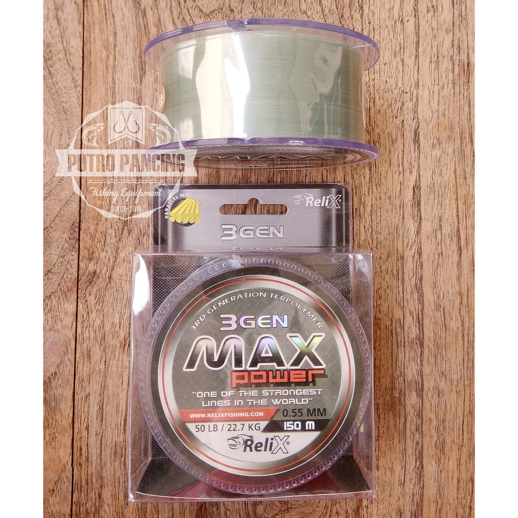 Murah Senar Monoline Relix 3 GEN Max Power 150m 0.55 Nylon