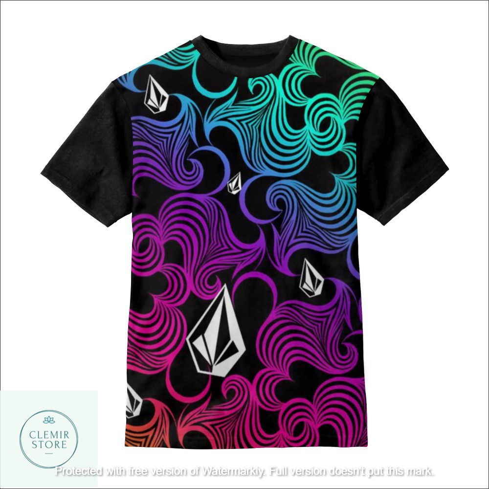 Kaos 3D Anak | Baju Sablon Printing - Baju Kaos 3D Anak Volcom Original Printing (Volcom Waves Color