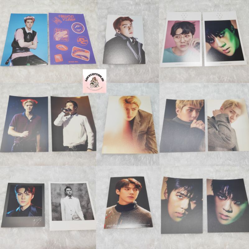 EXO SEHUN POSTCARD POLAROID 1BV LUCKY ONE DMUMT EXOLUXION EXORDIUM FOR LIFE