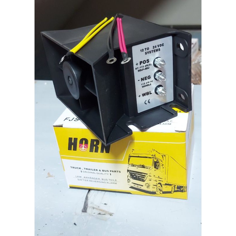Klakson Atret 3 Suara - Back Horn - Kelakson Alarm Truk Truck Mundur Rem 3Suara Viral Arab Sulawesi Anak Kecil 12V 24V