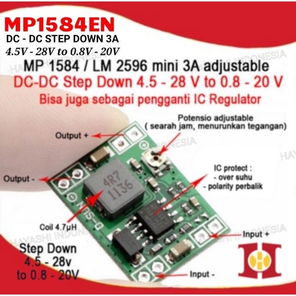 MP1584EN 3A DC DC Step Down Module Adjustable Converter Mini