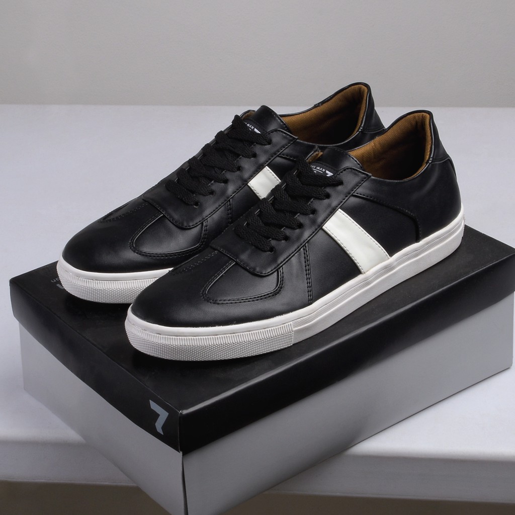 CROWD BLACK |Reyl x FORIND| Sepatu Putih Casual Sneakers Kasual Polos Original Pria Cowok Footwear