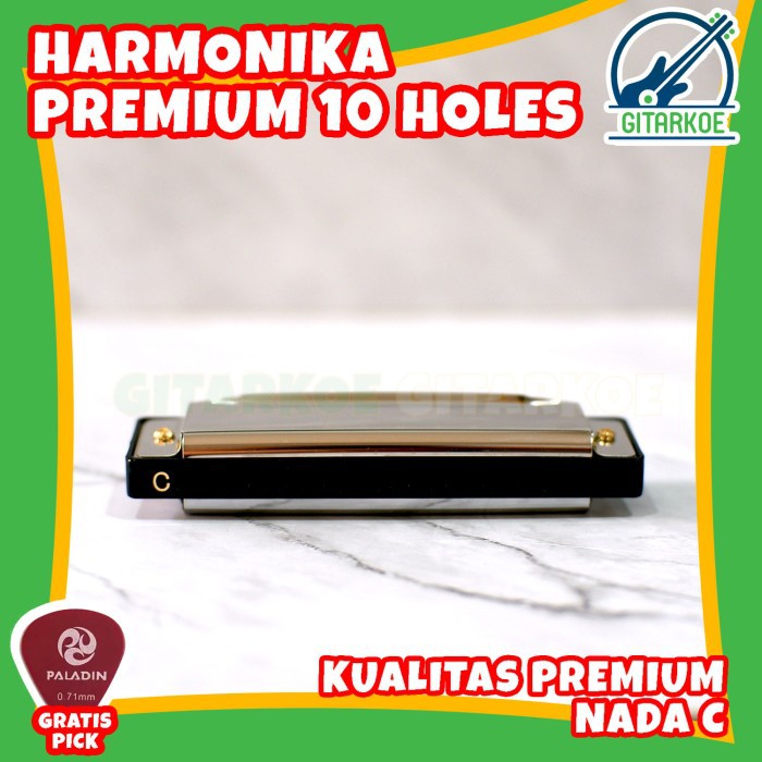 Harmonika 10 Lubang / 10 Holes Kualitas Premium Nada C