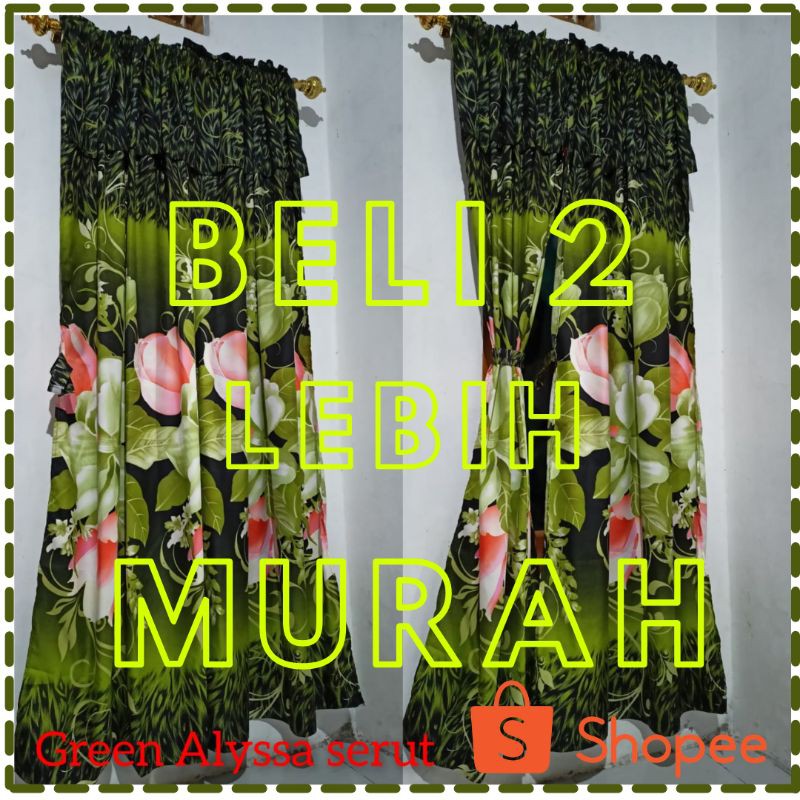 Gorden Pintu dan Jendela Kamar Tidur Bahan Katun Polymicro Ukuran 100x200 cm Gratis Ongkir & COD