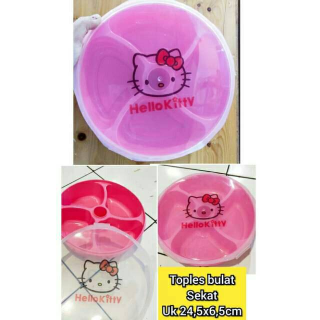 Toples sekat kitty  , toples permen kitty , toples kue kering ,