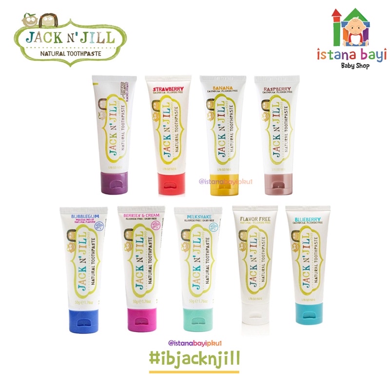 Jack n Jill Toothpaste Pasta Gigi Organik - Jack n Jill Pasta Gigi bayi/Pasta gigi anak