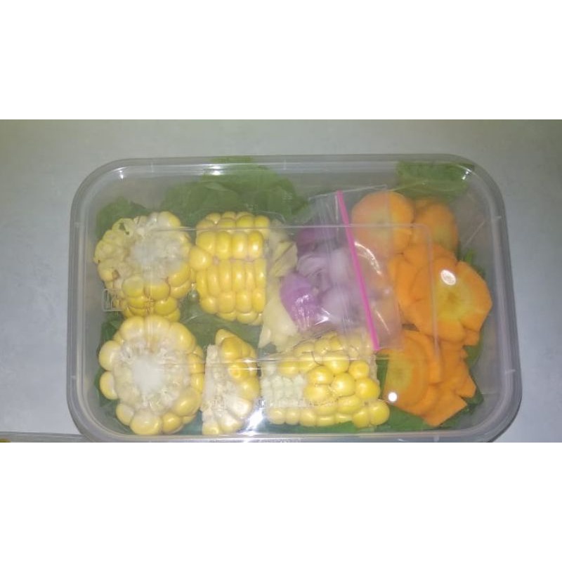 

Dapur Lanesra . Paket sayur racik instan. sayur bening bayam