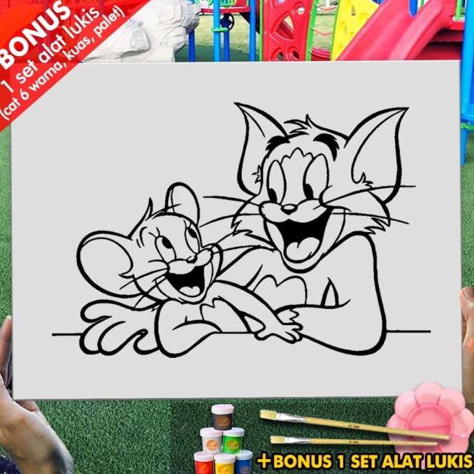 

Kanvas Gambar Tom and Jerry Untuk Anak 30x40 cm Melukis MEL1217