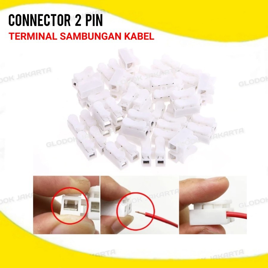 Terminal Sambungan Kabel 2 Jalur Quick Connect Wire 2 Pin CH2