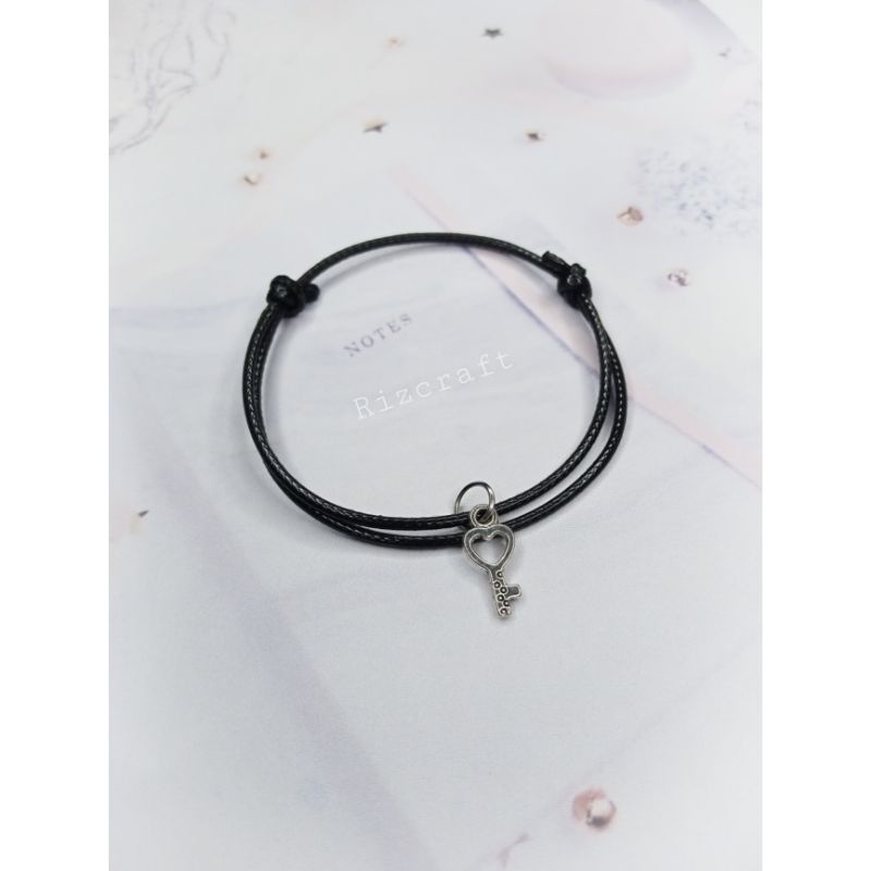 Gelang Charm Kunci dan Gembok bisa Couple tali waterproof