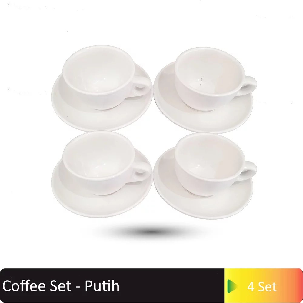 Glori Melamine Coffee Set Cangkir Kopi Premium / Set Peralatan Kopi 8PCS Original SNI C0801 / Mug Gelas Cangkir Minum Air Teh Melamin