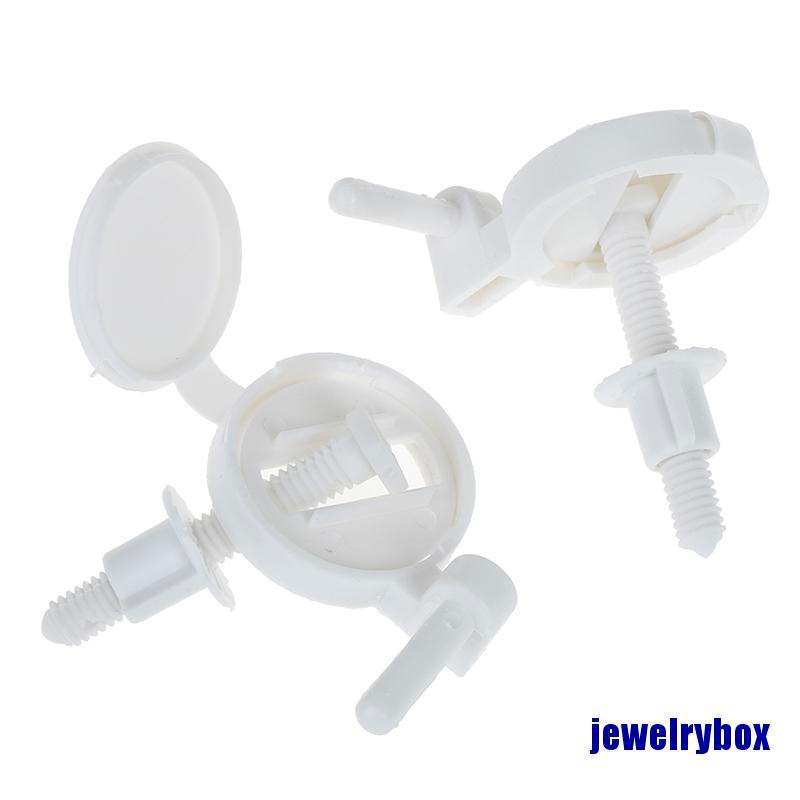 1 Set / 2pcs Engsel Sekrup Kursi Toilet Bahan Plastik