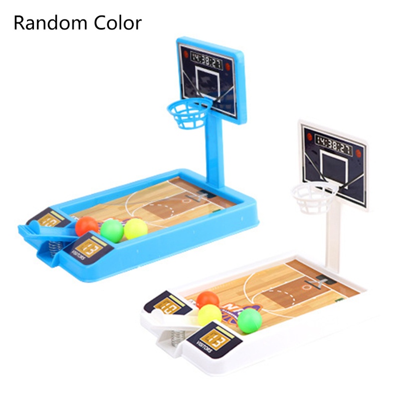 Mary Set Game Shooting Hoop Basket Mini Rakit Dengan Bola-Bola Untuk Desktop Indoor