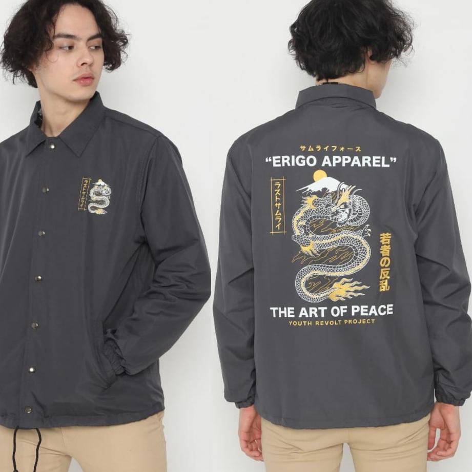 Muraaaahh.. JAKET ERIGO COACH FUJINKAI PRIA TERBARU MODIS DISTRO KEKINIAN MURAH BAHAN TASLAN PARASUT