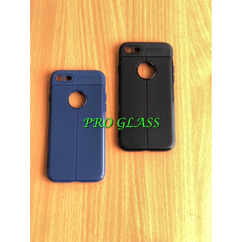 C102 Iphone 7 / 8 Auto Focus Case Black / Navy Blue TPU leather