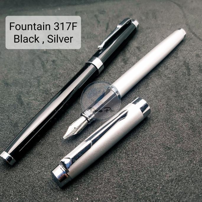 

Fountain Pen 317F, Pena Kaligrafi Metal, Pump/Catridge, Pen Tinta Besi