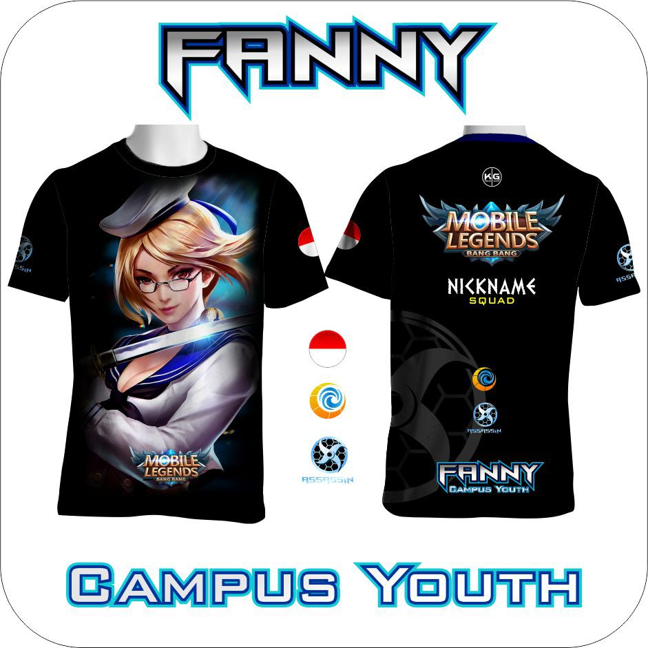 Kaos Mobile Legends FANNY Skin Lengkap Shopee Indonesia