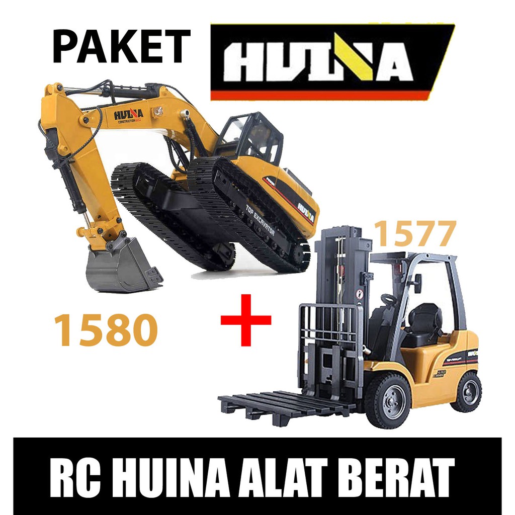 Paket HUINA 1580 V4 dan 1577 (excavator & ForkLift)