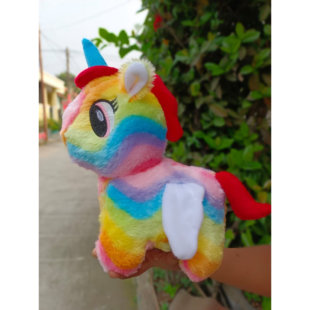 Mainan anak perempuan boneka kuda unicorn rainbow kuda pony unicorn lucu warna rainbow