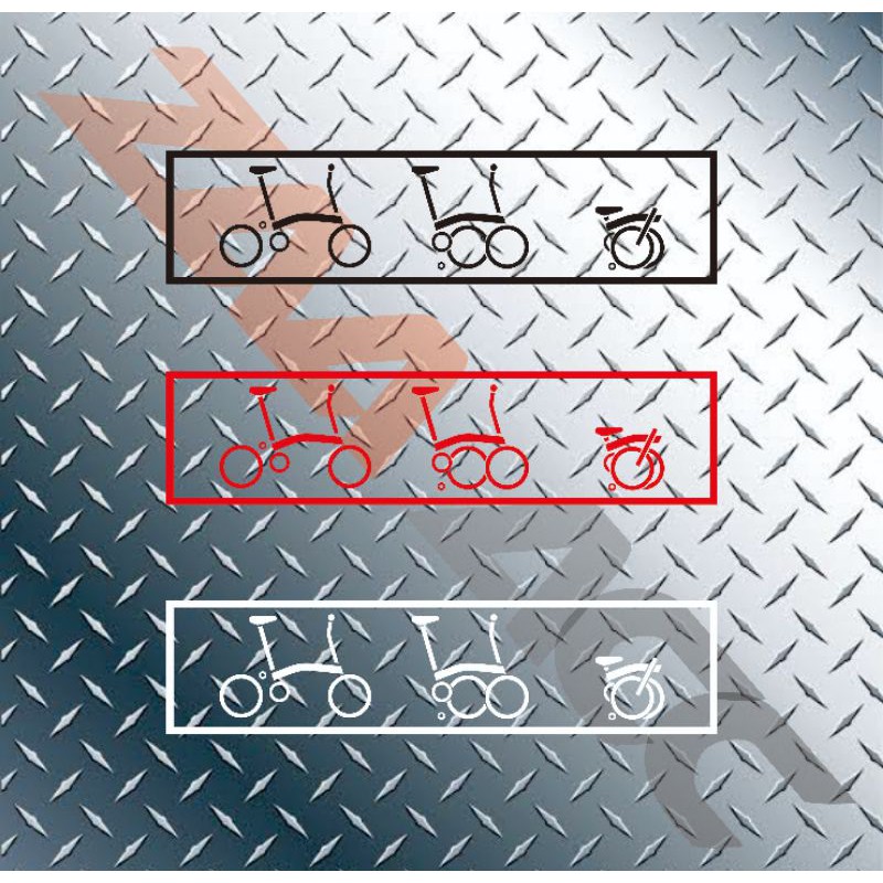 Stiker sepeda Icon sepeda lipat Cutting stiker