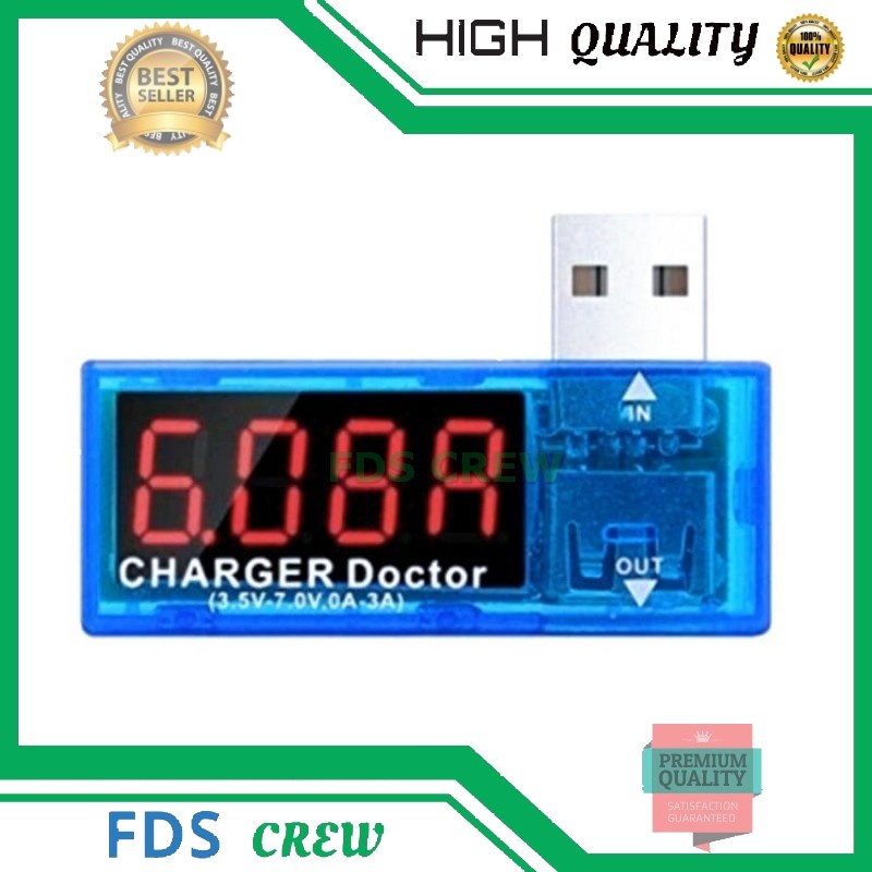 CHARGER DOCTOR USB Multimeter Voltmeter Ampermeter Usb Dual Combo