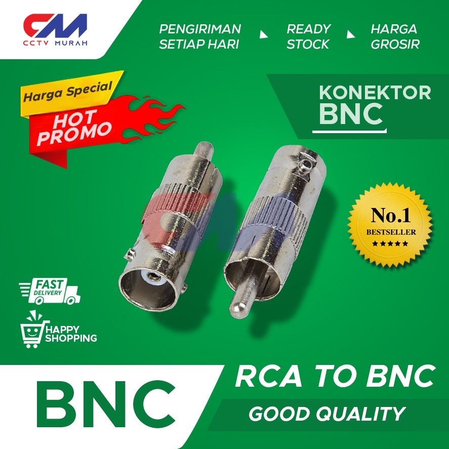 Connector BNC to RCA || Type BNC-BN115 || Connector BNC to RCA For Camera CCTV