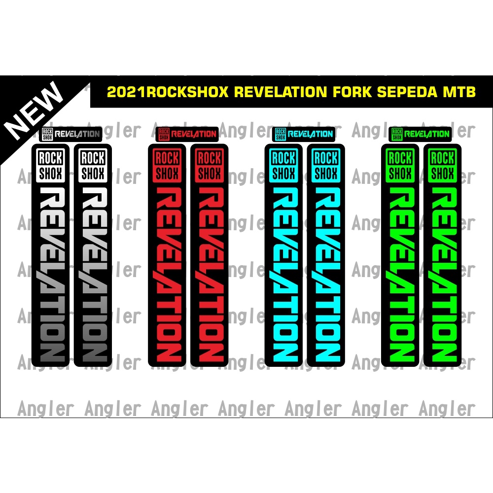 Decal Sticker ROCKSHOX REVELATION 2021Stiker  Fork SEPEDA MTB