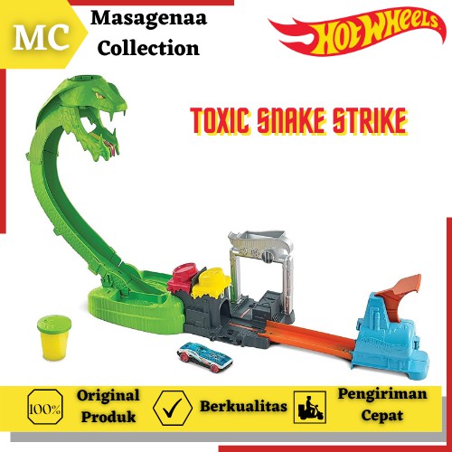Mainan Lintasan Jalanan Arena Kota Trek Hot Wheels Hotwheels Hotwheel Track City Toxic Snake Murah