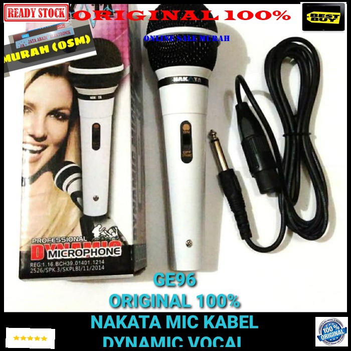 G96 Nakata Mic kabel Microphone cable mik karaoke mikrophone vocal audio sound system sistem pengeras suara pro profesional dynamic legendary musik music G96  BISA SEGALA JENIS AUDIO SOUND  Langsung nyala. Gk pake baterai  suara mantap, yg p