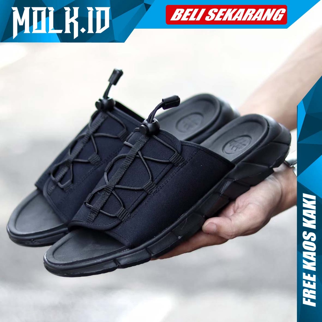 MOLK|Sendal Slide Pria Original Distro Sandal Slop Selop Cowok Simple Trendy Kekinian