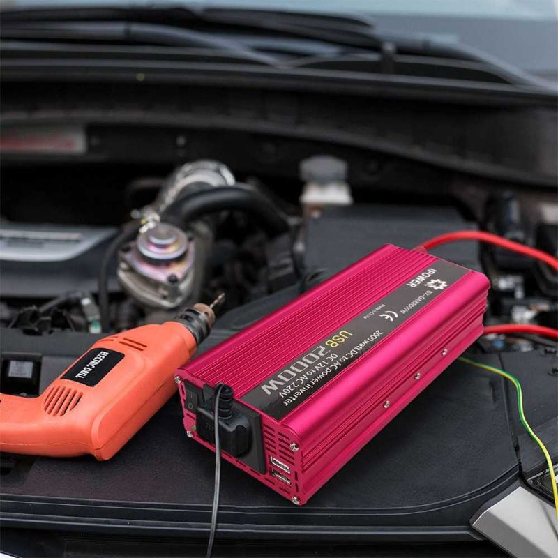 Kit Power Inverter 2000 Watt Dc 12V ke Ac 220V Midified Sine Wave MSW Dual USB Port