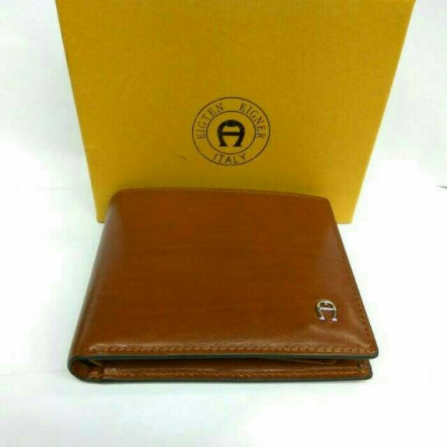 Dompet pria AIGNER motif urat kayu