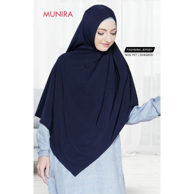 Pashmina Jersey Premium Munira Praktis Adem Simple