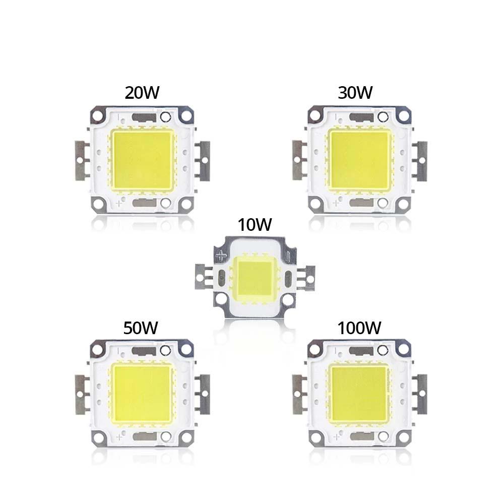 QUINTON Manik-manik LED Chip 20W 50W Putih Dingin Lampu Sorot LED Chip Lampu Terintegrasi Cahaya Manik-Manik LED DIY Untuk Lampu Sorot 22-24V