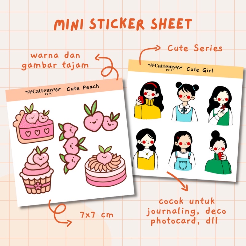 

STICKER LUCU TUMBLR TEMA CUTE DEKORASI