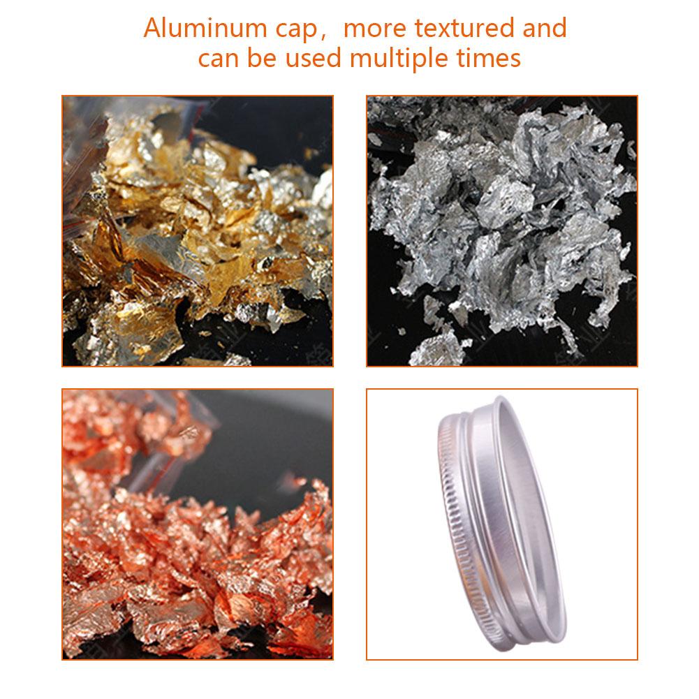Flakes Foil Emas untuk Pembuatan Perhiasan Resin, Foil Emas Flakes Metalik Daun untuk Kuku, Lukisan