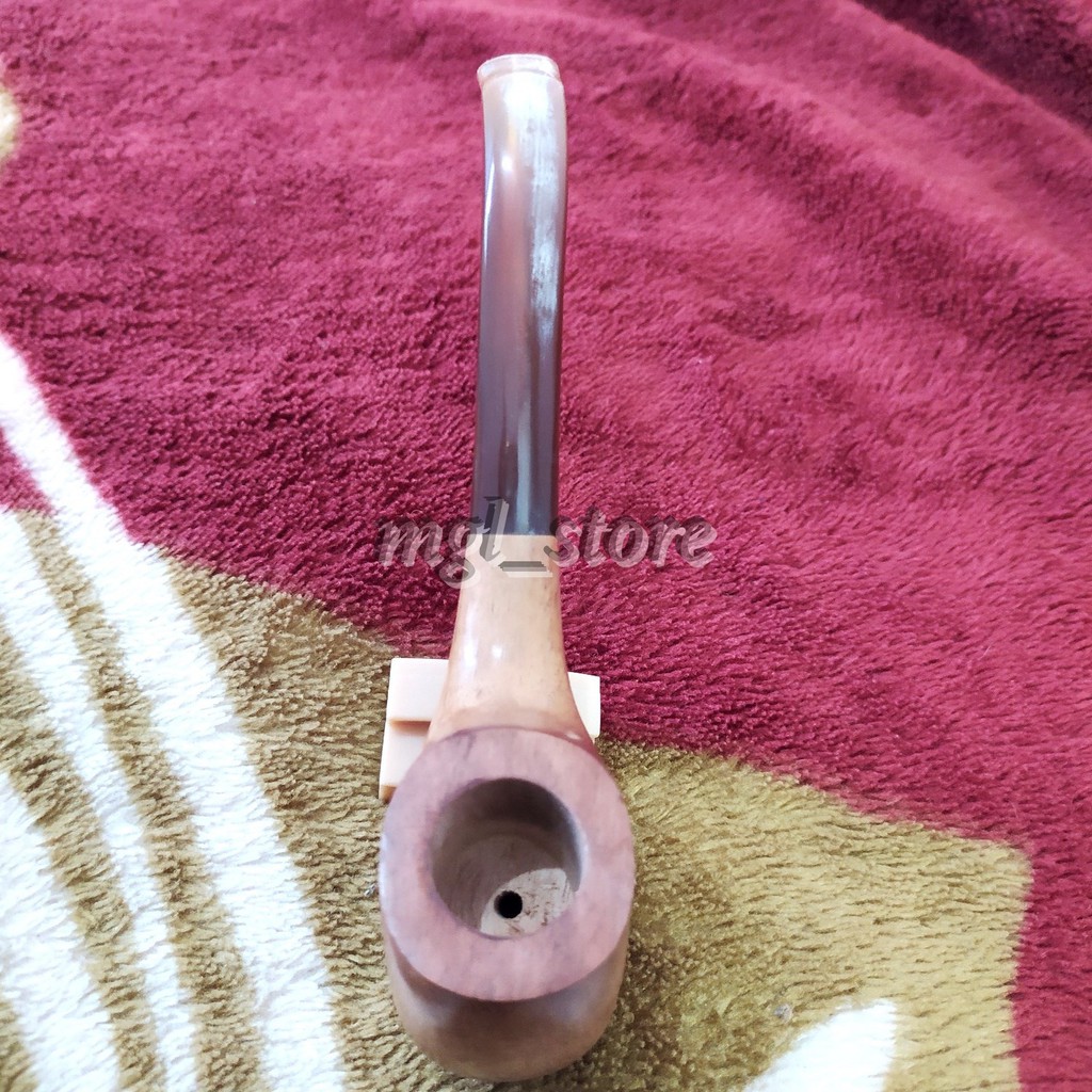pipa cangklong tembakau kayu nangka stem tanduk asli