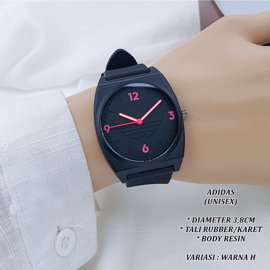 (BISA COD) JAM TANGAN UNISEX FASHION TALI RUBBER BODY BULAT POLOS