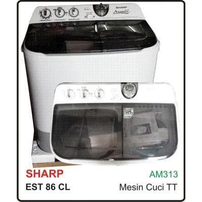 Sharp Mesin Cuci 2 Tabung 8 KG EST 86 CL HK Hitam 2 tabung AQUAMATIC