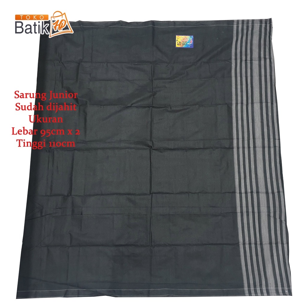 SARUNG TENUN ANAK ANAK AL ARBY MOTIF POLOS HITAM