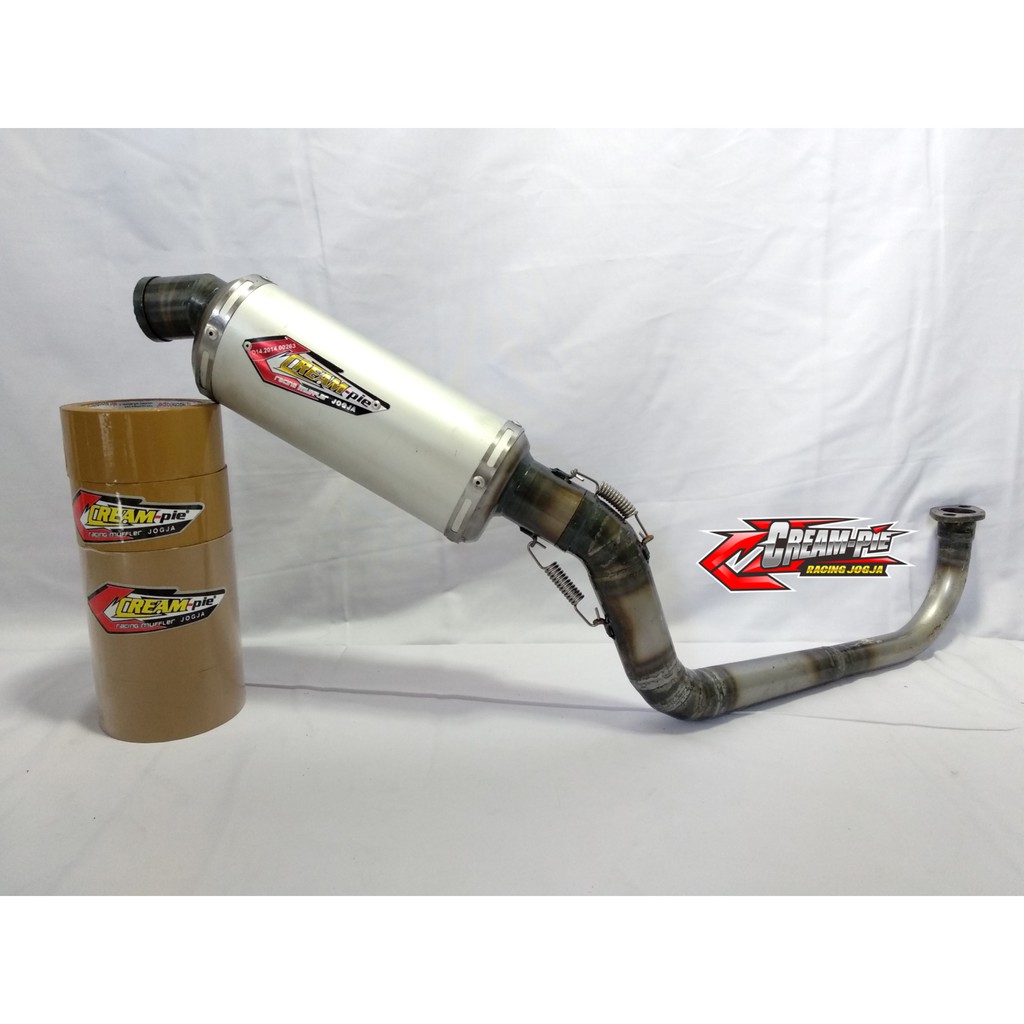 Knalpot Creampie Matic Mio Beat Vario Oval Plat ORIGINAL