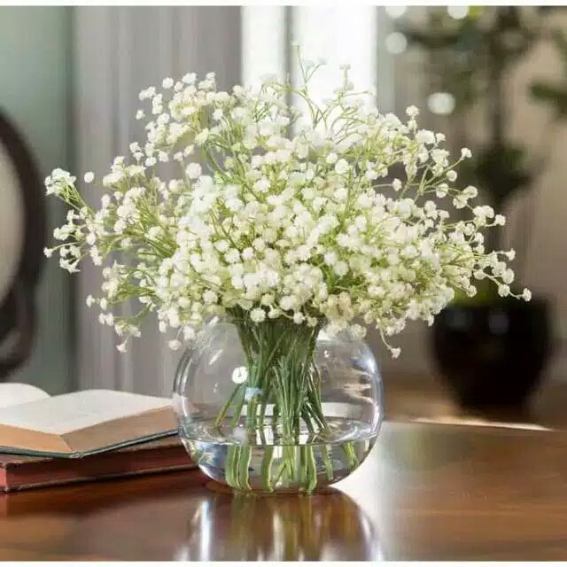 Buket Bunga Gypsophila 7 Cabang Bunga Artificial Palsu Buket Bunga Gypsophila 7 Cabang Bunga Artificial Palsu