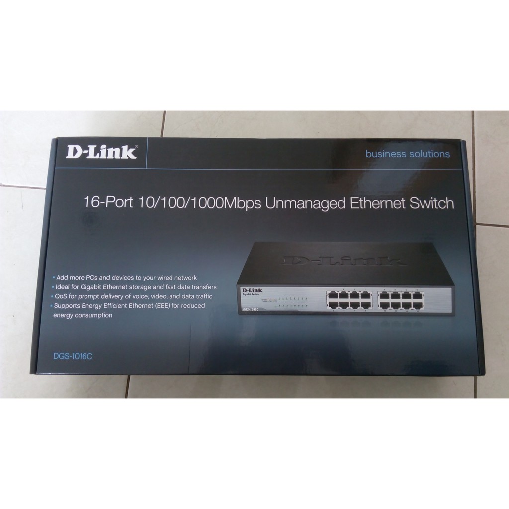 D-Link DGS-1016C/D Ethernet Desktop Switch 16-Port 10/100/1000 Mbps - Metal Casing