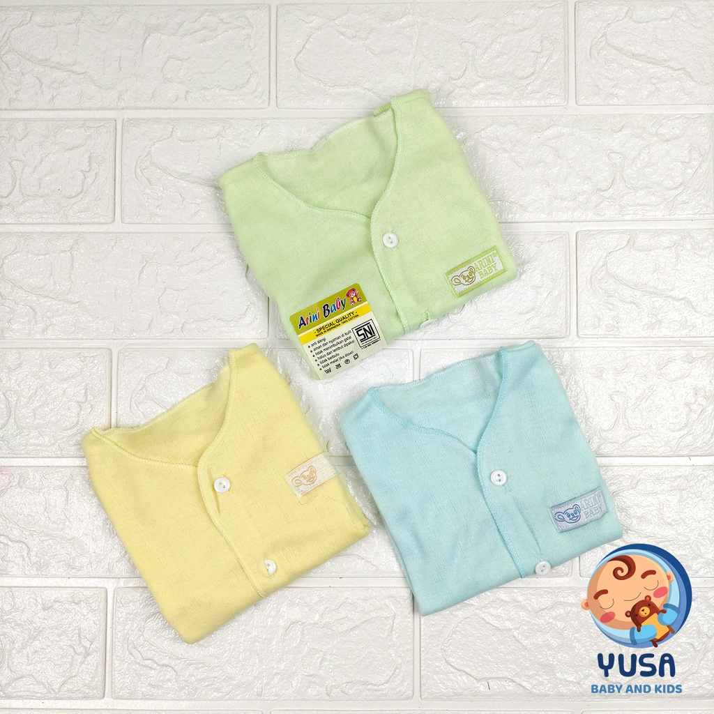 3 pcs baju bayi polos SNI newborn lengan kutung SNI yusa baby and kids-4