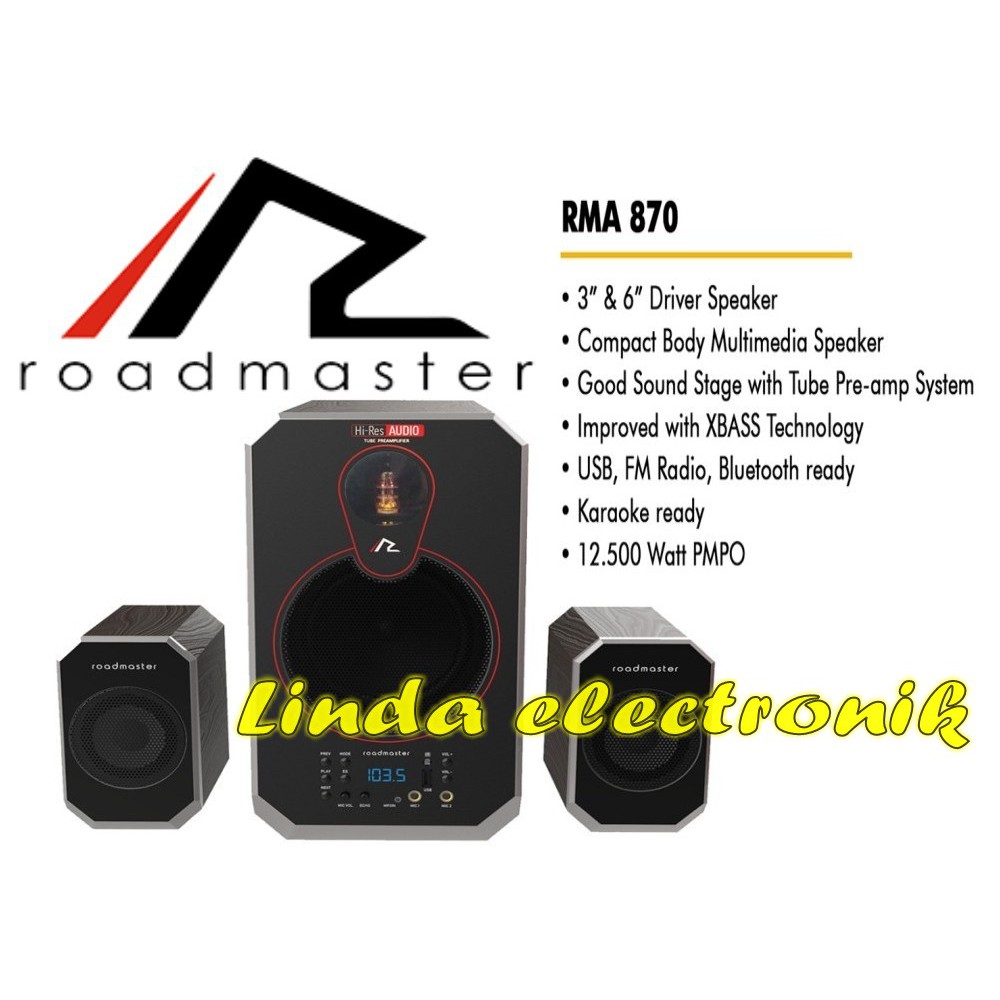 SPEAKER ROADMASTER RMA 870 BLUTOOTH USB FM ROADMASTER RMA870