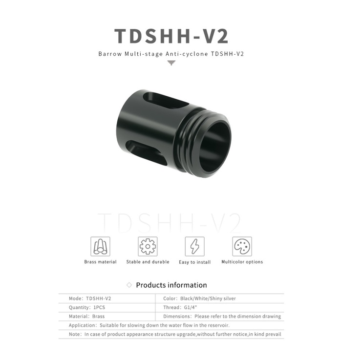 BARROW TDSHH-V2 Multi Stage Anti Cyclone - Black