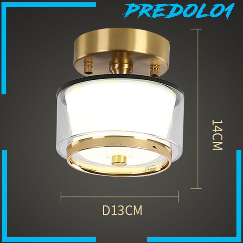 (Predolo1) Lampu Plafon Dimmable Tiga Warna Bahan Tembaga Untuk Koridor / Kamar Tidur